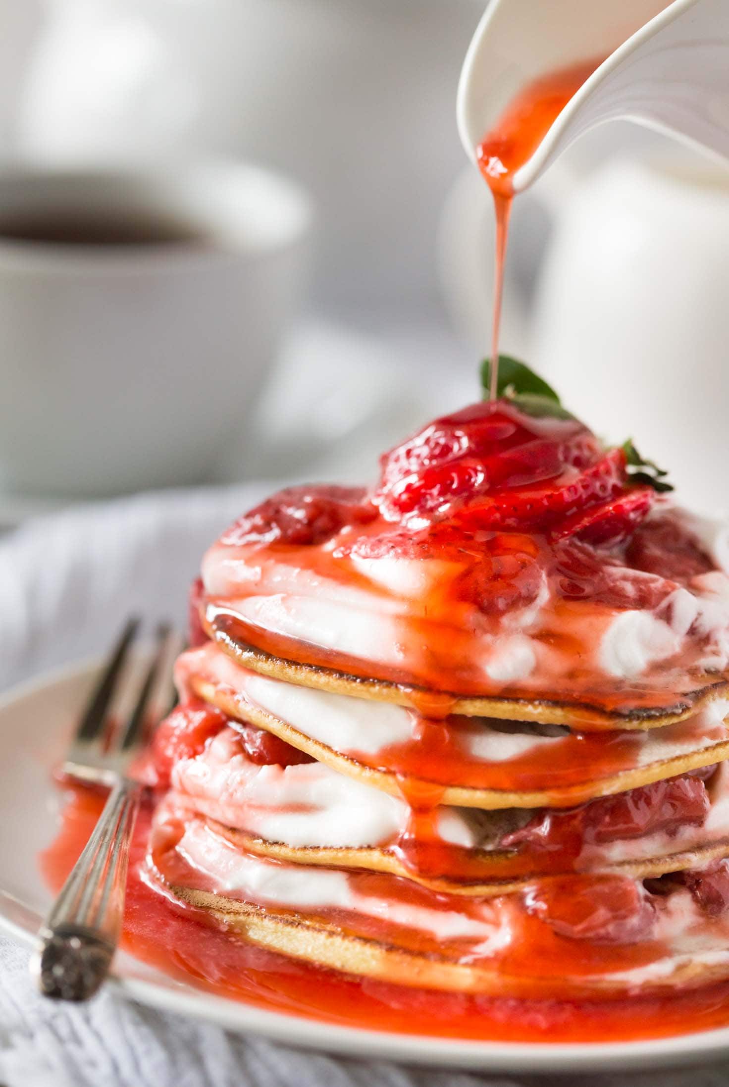 Paleo Crepes with Strawberries and Coconut Cream