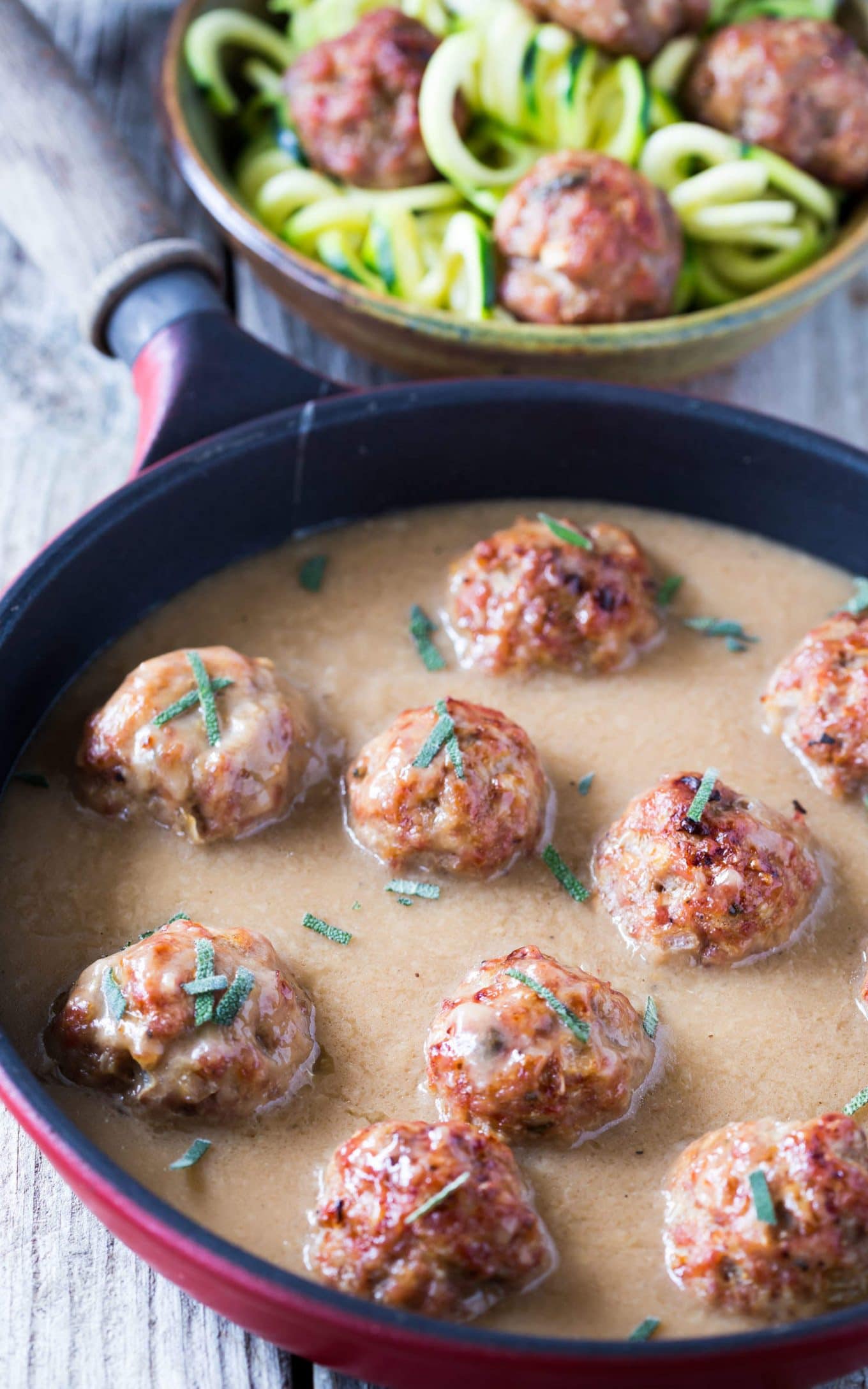 Delicious Paleo Meatballs with Gravy - Whole30 and Gluten Free too!