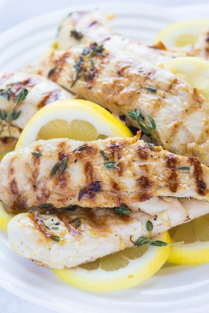Best Grilled Paleo Lemon Chicken with Thyme and Garlic