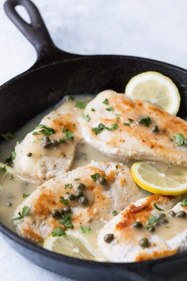 Paleo Chicken Piccata in 20 minutes! {whole30 & gluten free}