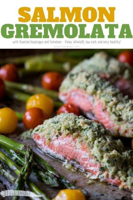 Salmon Gremolata With Roasted Vegetables - Noshtastic