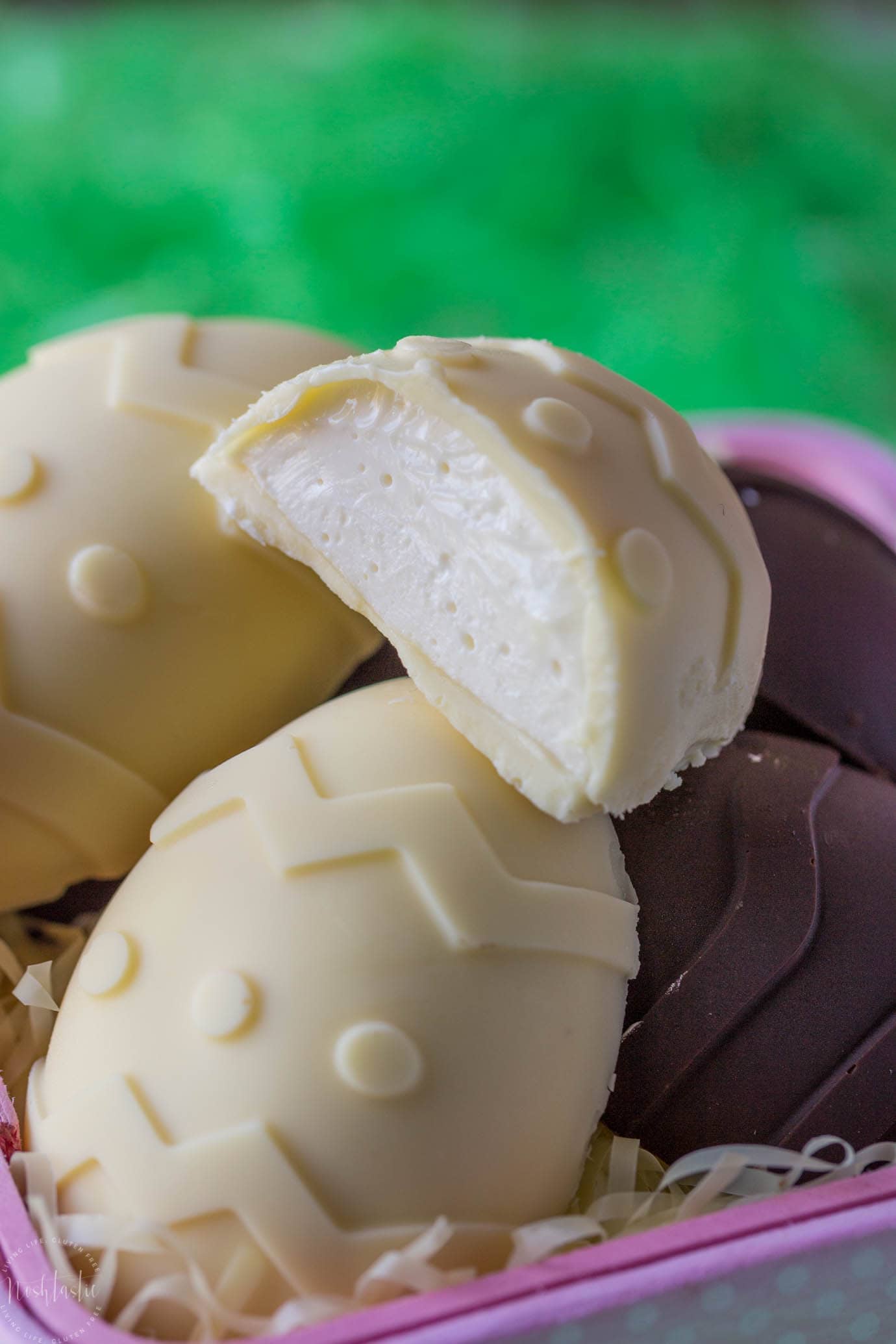 Cheesecake filled Easter eggs recipe