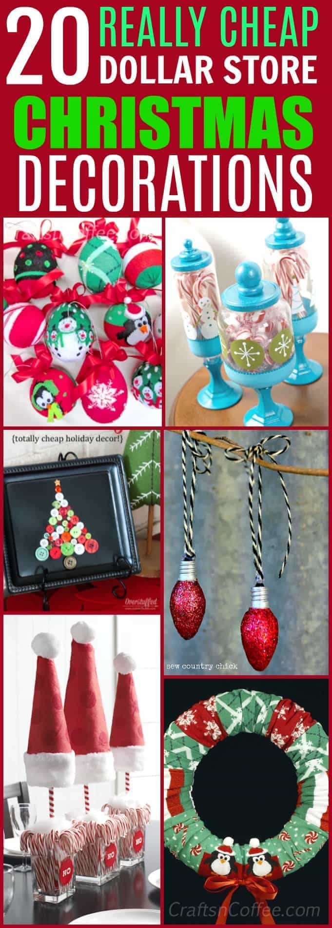 Dollar Store Christmas Decorations - Noshtastic