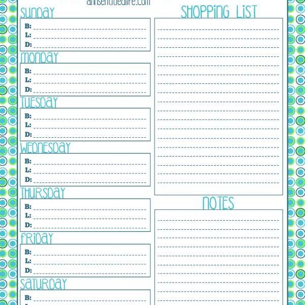 Free Printable Meal Planner And Grocery Lists