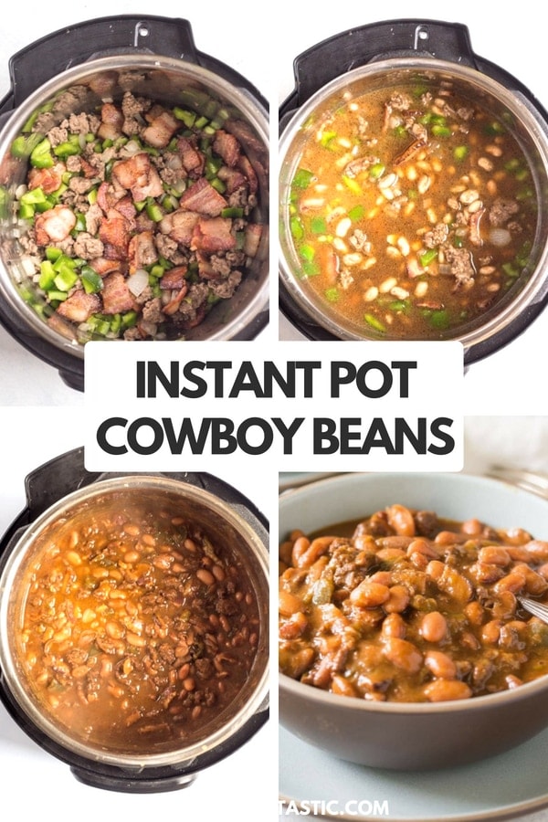 Instant Pot Cowboy Beans from scratch with dried beans!