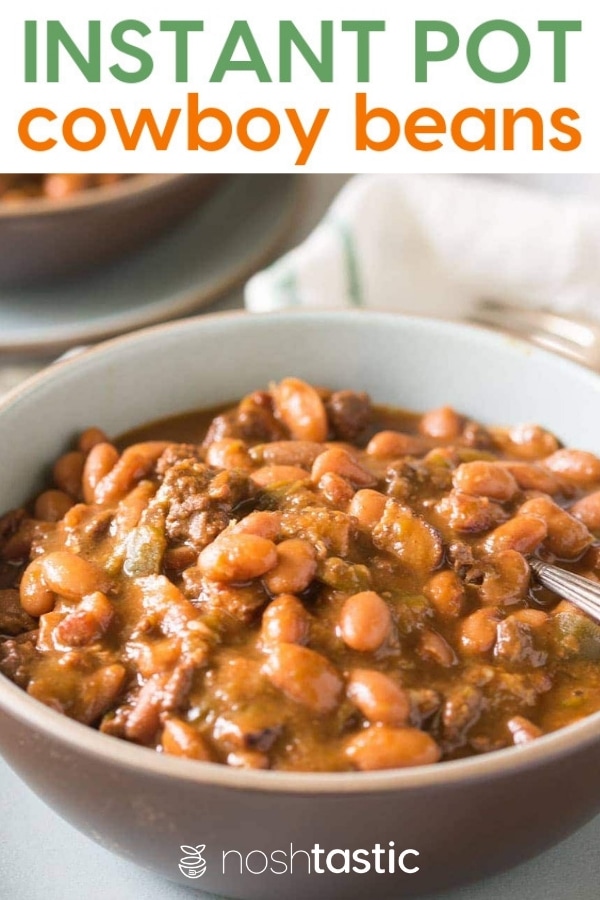 Instant Pot Cowboy Beans - from scratch with dried beans!