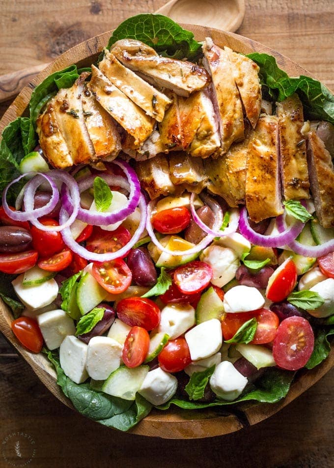 Mediterranean Chicken Salad - Noshtastic