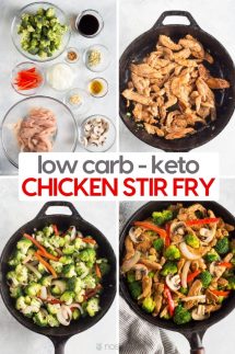 Keto Low Carb Chicken Stir Fry - Noshtastic