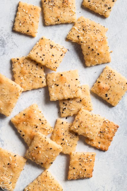 Keto Everything Bagel Crackers - (low carb, gluten free)