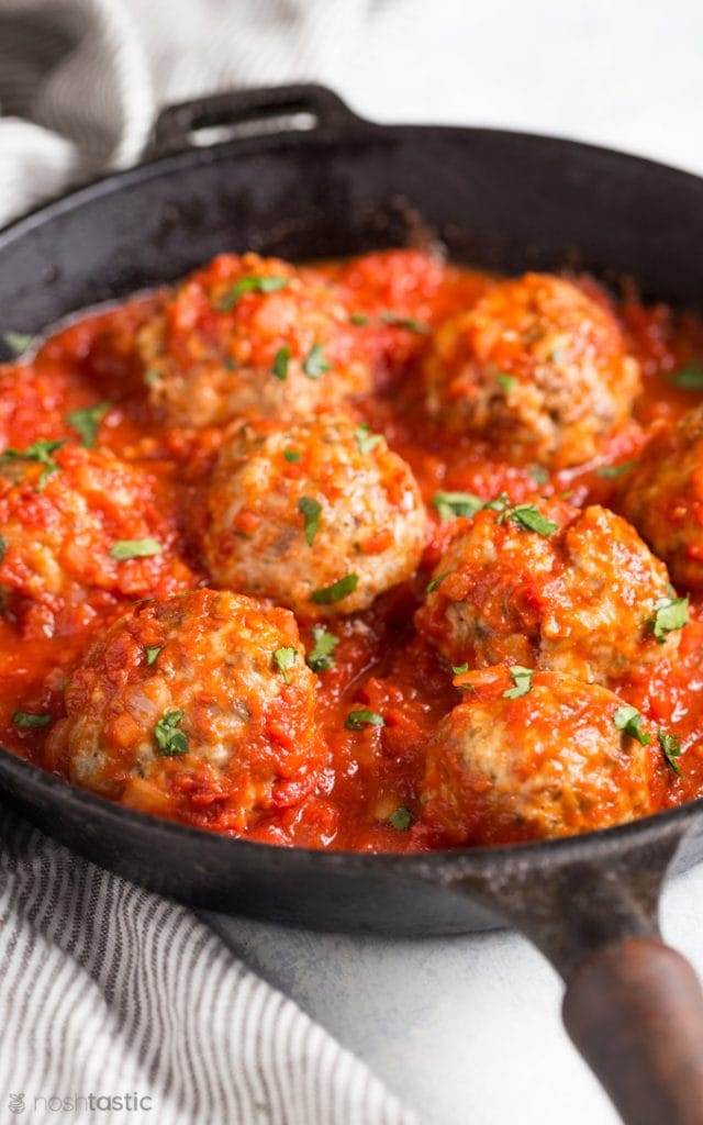 BEST Mozzarella Stuffed Meatballs ( low carb, keto)