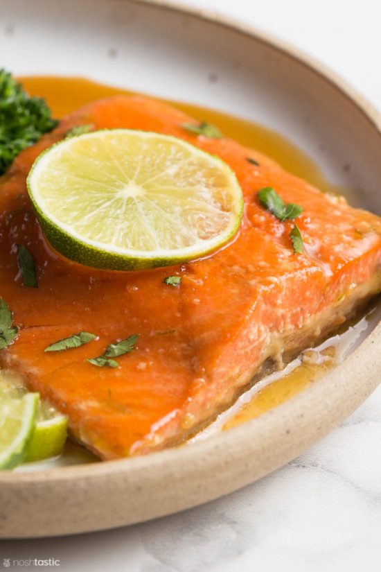 BEST Honey Garlic Salmon - (healthy, paleo, gluten free)