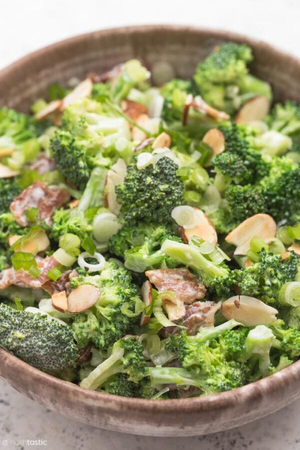 Easy Keto Broccoli Salad - (low carb, paleo, w30) Noshtastic