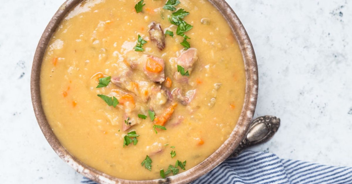 Instant Pot Split Pea Soup - Noshtastic